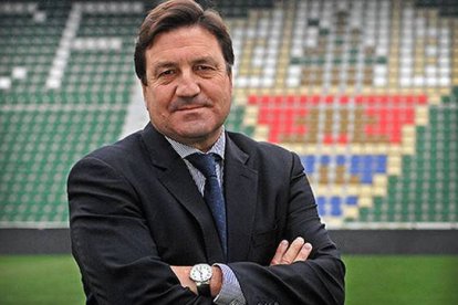 El presidente del Elche, José Sepulcre, en el estadio Manuel Martínez Valero.-Foto: ELCHE CF