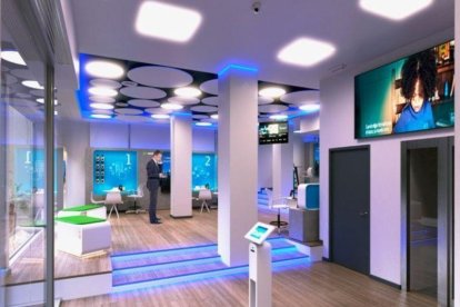 Tienda Movistar renovada.-