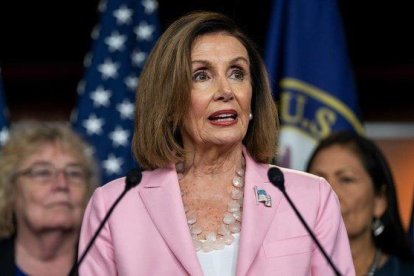 La presidenta de la Cámara de Representante, la demócrata Nancy Pelosi.-EFE / JIM LO SCALZO