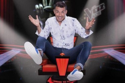 Jesús Vázquez, presentador de 'La voz kids', en el plató del programa.-