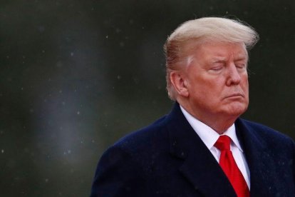 El presidente estadounidense, Donald Trump, en París en el acto del Centenario del armisticio de la Primera Guerra Mundial.-CHRISTIAN HARTMANN (AFP)