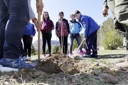 Algunos de los alumnos de Las Pedrizas que participaron en la actividad.-LUIS ÁNGEL TEJEDOR