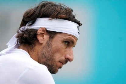 Feli López, durante su partido de segunda ronda contra Fucsovics en Queens.-WILI OLIVER (EFE)