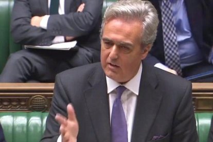 Mark Garnier interviene en la Cámara de los Comunes, el 29 de octubre, en Londres.-AFP