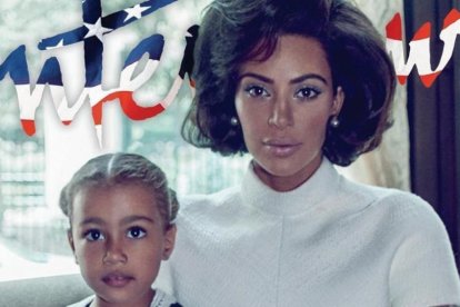 Kim Kardashian, con su hija, en la revista Interview-EL PERIÓDICO