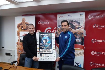 Cabrerizo y Toribio en la presentación de los play off de la Superliga. T.R.