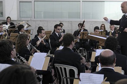 Imagen de una de las actuaciones de la Banda Municipal de Música de Soria. / ÚRSULA SIERRA-