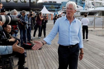 Richard Gere, en la presentación en Cannes de la serie de la BBC MotherFatherSon.-EL PERIÓDICO