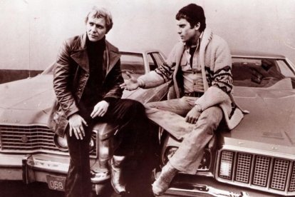 Los actores David Soul y Paul Michael Glaser, protagonistas de la serie Starsky y Hutch.-EL PERIÓDICO