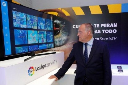 El presidente de LaLiga, Javier Tebas.-