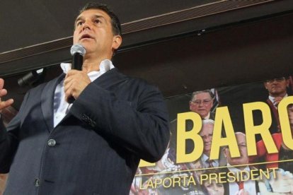 Joan Laporta, en un acto de su candidatura a la presidencia en el 2015.-TONI GARRIGA