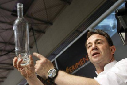 El cocinero vaso Martín Berasategui durante una presentación en la Fira de Barcelona, en el 2010.-Foto: RICARD CUGAT