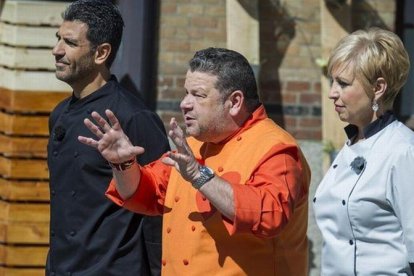 Paco Roncero, Alberto Chicotey Susi Díaz, el jurado de 'Top chef'.-ATRESMEDIA