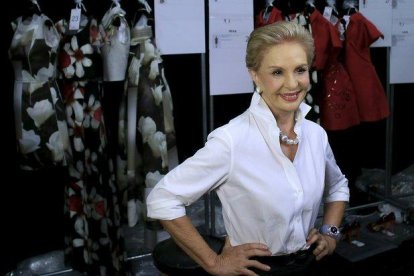 Carolina Herrera, durante la Fashion Week de Nueva York de 2014.-AFP / JOSHUA LOTT