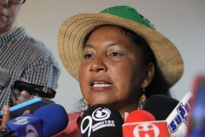 Ana Deida Secue, vocera de las comunidades indígenas de Colombia.-EFE