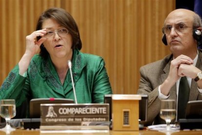 La comisaria europea Violeta Bulc en el Congreso de los Diputados.-JOSE LUIS ROCA