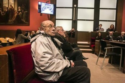 Millet y Montull, durante la vistilla del pasado lunes en el Palacio de Justícia.-JOAN PUIG