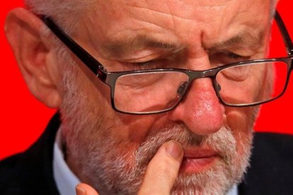 Jeremy Corbyn, en la conferencia anual del Partido Laborista, el 25 de septiembre del 2018 en Liverpool-PHIL NOBLE (AFP)