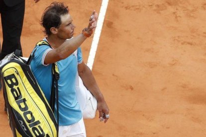 Nadal se despide tras la derrota.-SEBASTIEN NOGIER / EFE