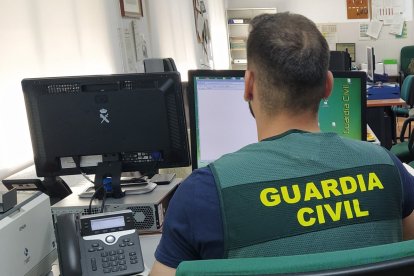 Un guardia civil revisa delitos tecnológicos. HDS