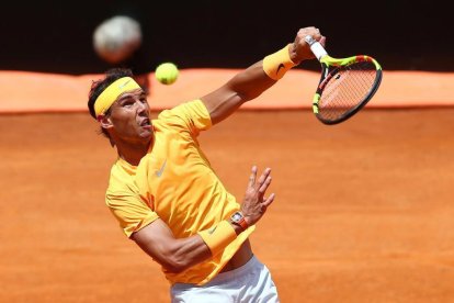 Rafael Nadal durante su partido ante Fabio Fognini-ALESSANDRO BIANCHI (REUTERS)