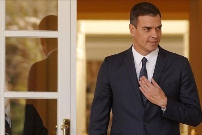 Pedro Sánchez en la Moncloa.-JOSÉ LUIS ROCA