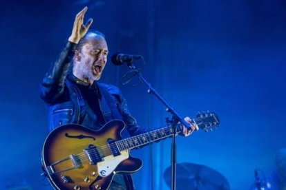Thom Yorke, de Radiohead, anoche.-FERRAN SENDRA