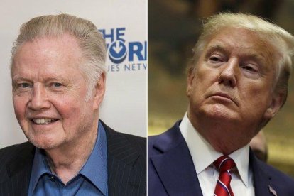 Jon Voight y Donald Trump.-AP