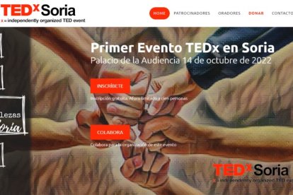 Presentación de TEDxSoria en su página web. HDS