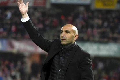Abelardo, en un partido del Sporting de esta temporada.-EFE / MIGUEL ANGEL MOLINA