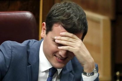 Albert Rivera durante la segunda votación de la investidura fallida de Sánchez.-EFE