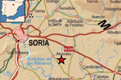 Ubicación del terremoto registrado este viernes. HDS