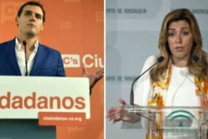 Albert Rivera y Susana Díaz.-