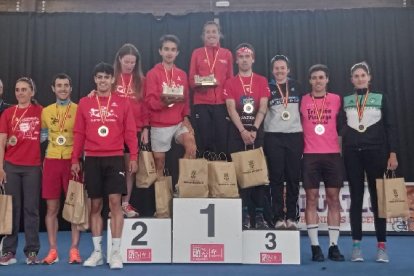 Podio del VI Duatlón Hornillos de Cerrato. HDS