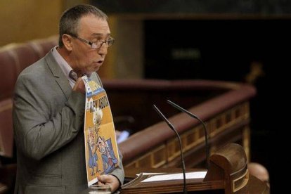 El diputado de Compromís en el Congreso, Joan Baldoví, en un pleno de la Cámara baja.-Foto: JOSÉ LUIS ROCA