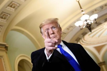 El presidente de los Estados Unidos, Donald Trump, en conferencia de prensa.-AFP