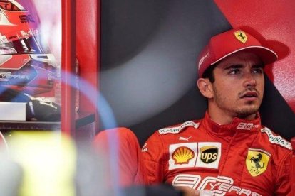 El monegasco Charles Leclerc (Ferrari) domina los primeros ensayos del GP de Bélgica de F-1, en Spa.-AFP / KENZO TRIBOUILLARD