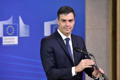 Pedro Sánchez, en su estreno en Bruselas.-ERIC VIDAL / REUTERS