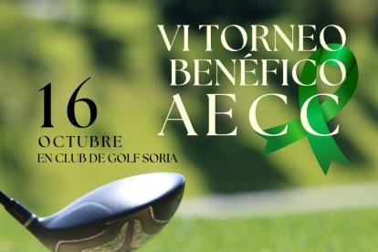 Cartel anunciador del torneo de golf. HDS