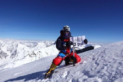 Sergi Mingote en la cima del Broad Peak, a 8.047 metros.-EL PERIÓDICO