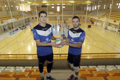 Alejandro Vinuesa y Luis Martín, ayer en el pabellón de Los Pajaritos.-LUIS ÁNGEL TEJEDOR