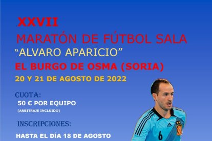 Cartel anunciador del torneo de fútbol sala.