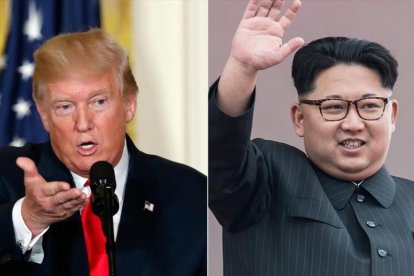 Donald Trump y Kim Jong-un.-EL PERIÓDICO