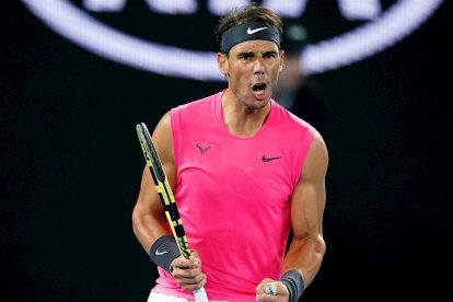 Rafael Nadal, durante su partido ante Delbonis.-EFE / EPA / SCOTT BARBOUR AUSTRALIA AND NEW ZEALAND OUT