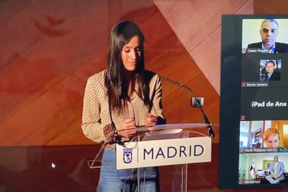 Begoña Villacís, durante su intervención.-HDS