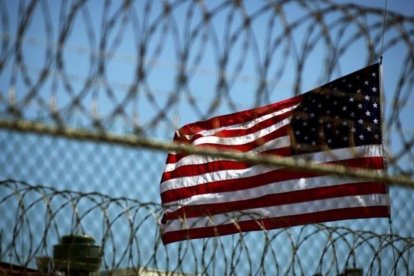 Fotografía de archivo de perímetro de seguridad en Campo Delta 5, en una estación naval de EEUU en Guantánamo, Cuba.-EFE / MIKE BROWN