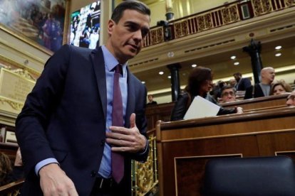 Pedro Sánchez, en el Congreso.-ZIPI (EFE)