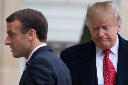 Donald Trump y Emmanuel Macron, en una imagen de archivo.-AFP