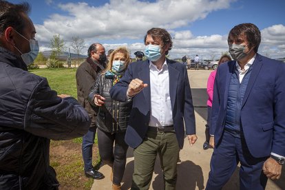 Fernández Mañueco a su llegada a Soria - MARIO TEJEDOR