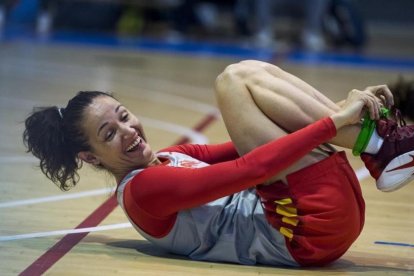 Laia Palau, en un entrenamiento de la selección.-JORDI COTRINA